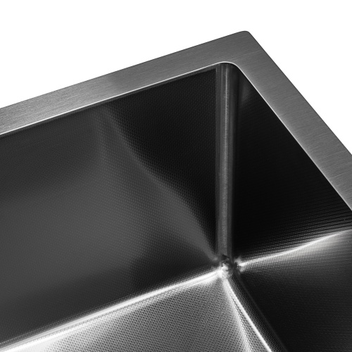 Мойка кухонная Arfeka Eco AR 450*450 black PVD NANO decor millet grains