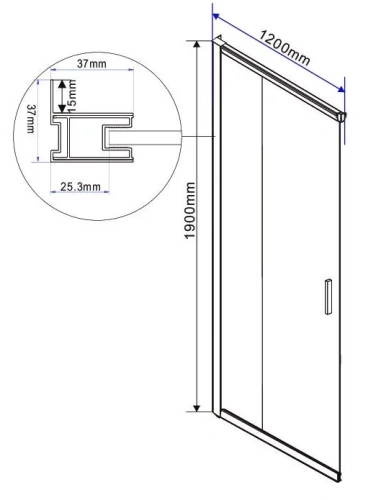 Душевой уголок Vincea Garda VSS-1G1212CLB