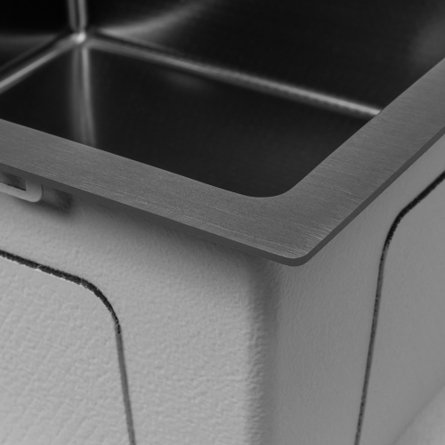 Мойка кухонная Arfeka Eco AR 450*450 black PVD NANO decor millet grains