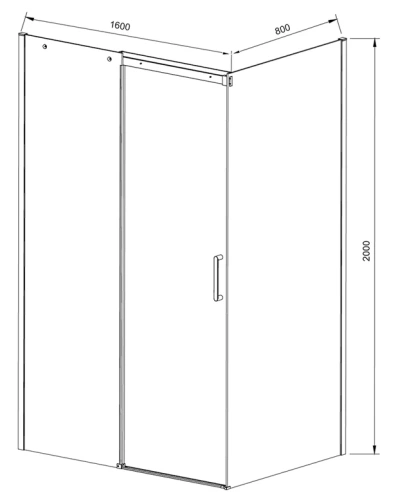 Душевой уголок Vincea Dice VSR-4D8016CL