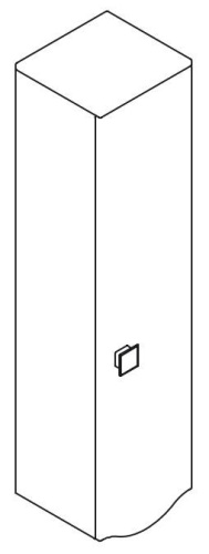 Пенал подвесной Caprigo Nokturn 1350R-TP800