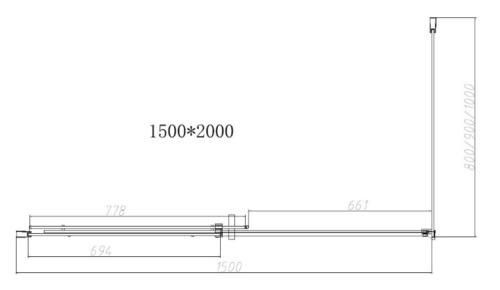 Душевой уголок Vincea Dice VSR-4D1015CLGM