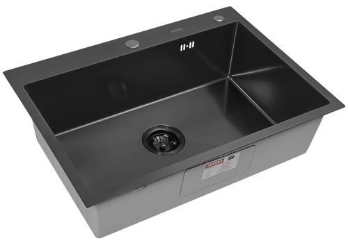 Мойка кухонная Arfeka Eco AR 700*500 black PVD NANO decor millet grains