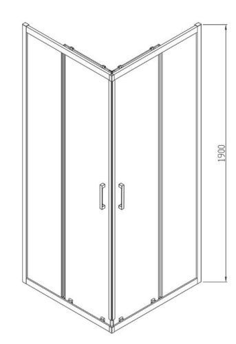Душевой уголок Vincea Alpha VSS-3AL900CLG