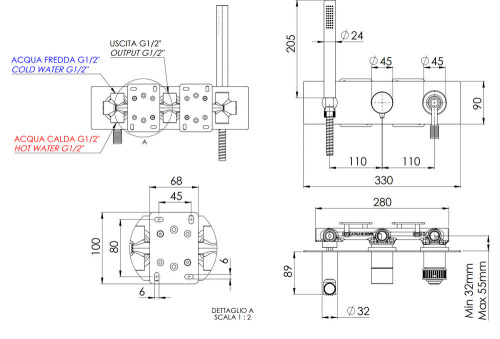 Смеситель для душа Remer Atelier AL97D3