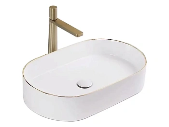 Умывальник Rea Nadia gold edge U1063