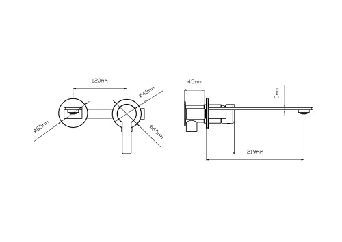 Смеситель для раковины Vincea Linea VBFW-4LN1GM встраиваемый, вороненая сталь