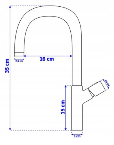 Смеситель для умывальника Rea Salto Black B6351