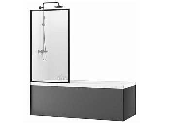 Шторка на ванную Rea Lagos Fix 70 black matt K7689