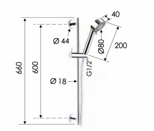 Душевой гарнитур Remer 317M319MO