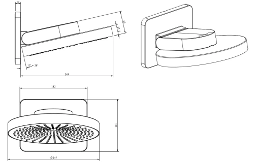 Душевая система Vincea Inspire VSFW-3I21MT1RGM