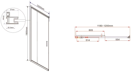 Душевой уголок Vincea Garda VSS-1G8012CH