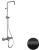 Душевая система Remer Elegance EQ34ASSDNO, черный матовый
