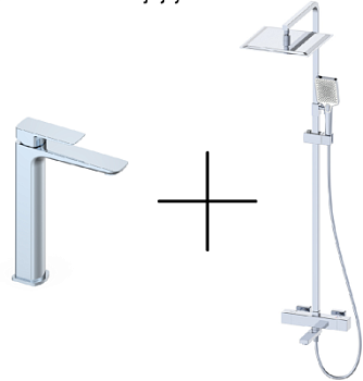Душевая стойка со смесителем Oliveeka OL-739901+239003-CR
