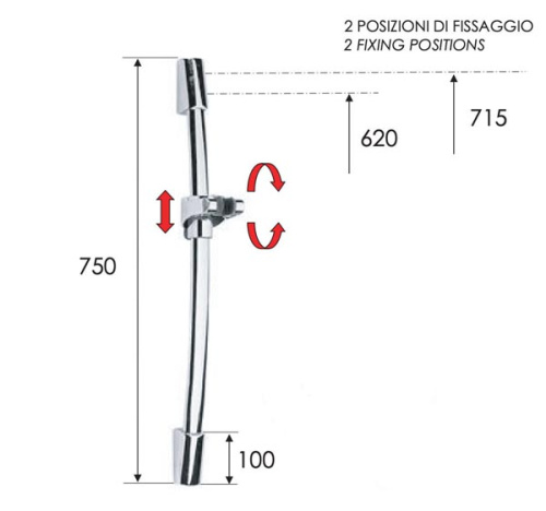 Душевая стойка 75 см Remer 313E