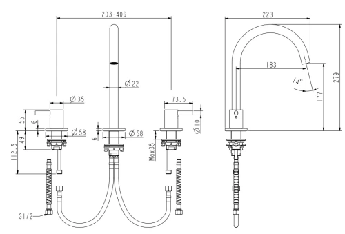 Смеситель для раковины Nemo Round NM-2315CR chrome