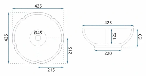 Умывальник Rea Sevilla U7505
