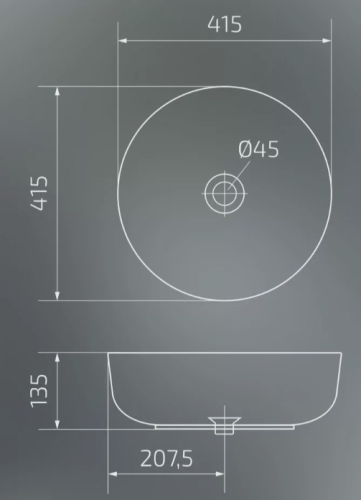 Умывальник Gid D1315h107