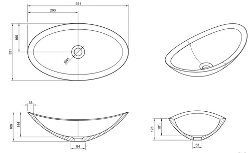 Умывальник Knief Charm Shape Turmalin 70204020