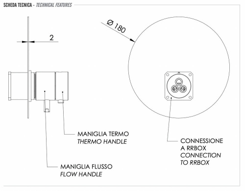 Смеситель для душа Remer Elegance NT30KBNO, черный матовый