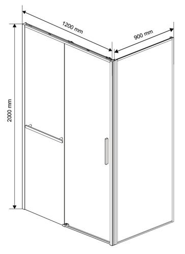 Душевой уголок Vincea Slim Soft VSR-1SS9012CLBN