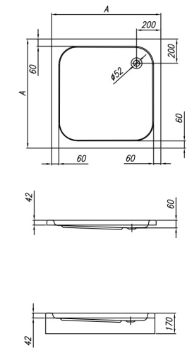 Душевой поддон Kolpa-san Trin 80x80 590050