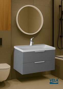 Тумба подвесная Vela Каскад 100П под Classica (серый) TU69575