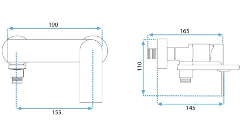 Смеситель для ванны Rea Veneta chrom B6424