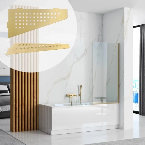 Полка для ванной Rea SF05-BG Brush Gold 06015