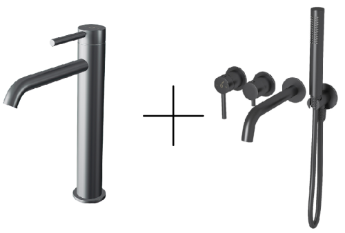 Душевая система для ванны со смесителем Oliveeka OL-889017+88239017-BGM