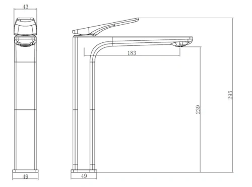 Смеситель для раковины Vincea Puro VBF-5P02GM