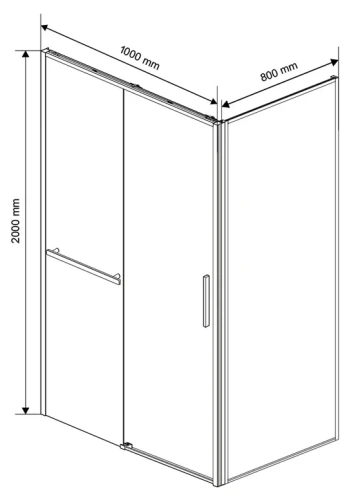 Душевой уголок Vincea Slim Soft VSR-1SS8010CLB