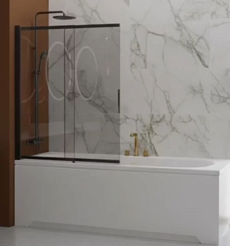 Шторка на ванну CeramaLux CL601G-100/140 GREY