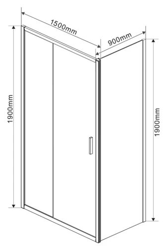 Душевой уголок Vincea Garda VSR-1G9015CLGM