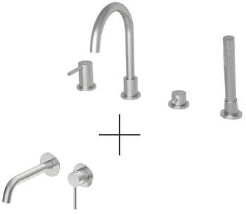 Душевая система для ванны со смесителем Oliveeka OL-669017+88869017-BN