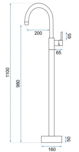 Смеситель для умывальника Rea Ortis Gold B4890