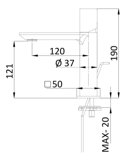 Смеситель для раковины Remer Edge EG510