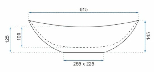 Умывальник Rea Royal 60 Black matt U0442