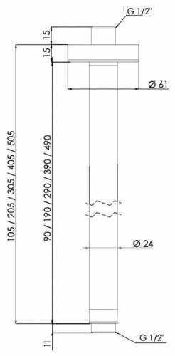 Кронштейн потолочный 10 см Remer 347N10NO, черный матовый Кронштейн потолочный 10 см Remer 347N10NO, черный матовый