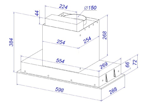 Вытяжка кухонная Zorg NEVADA 1200 60 S-GC белая