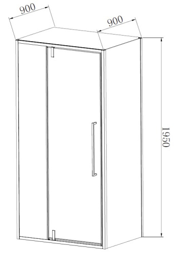 Душевой уголок Vincea Slim-N VSR-4SNP9012CLGM