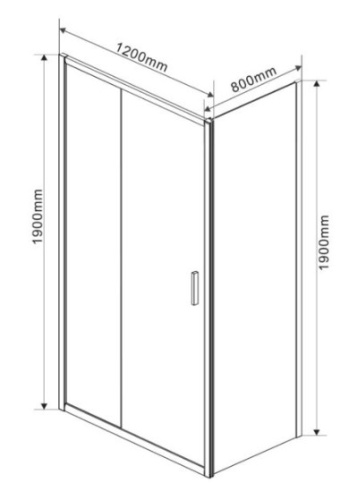 Душевой уголок Vincea Garda VSR-1G8012CLG