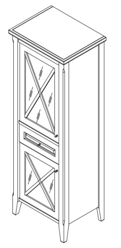 Пенал напольный Caprigo Napoli Promo 33650R-B168