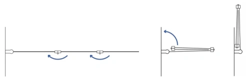 Шторка на ванную Rea Agat 3-120 gold matt W2501