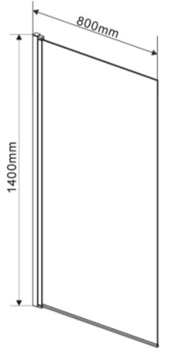 Душевая шторка на ванну Vincea VSB-11800CGB