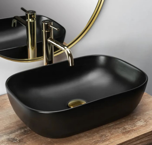 Умывальник Rea Belinda Black matt Slim U8470