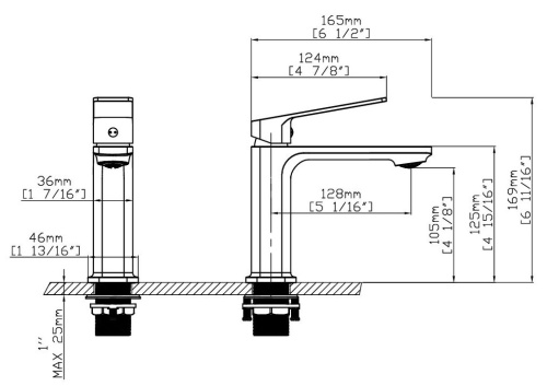 Смеситель для раковины Vincea Core VBF-4CO1BN