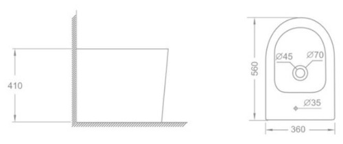 Биде напольное Ceramalux NS-3378