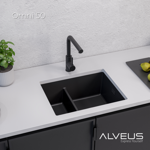 Мойка для кухни Alveus OMNI 50 Granital DEEP BLACK-G90 BE 550x450x198 1150071