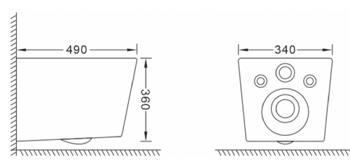Комплект Oliveeka инсталляция OL-MQ-003 с унитазом OL-5014 и кнопкой OL-R22-MB